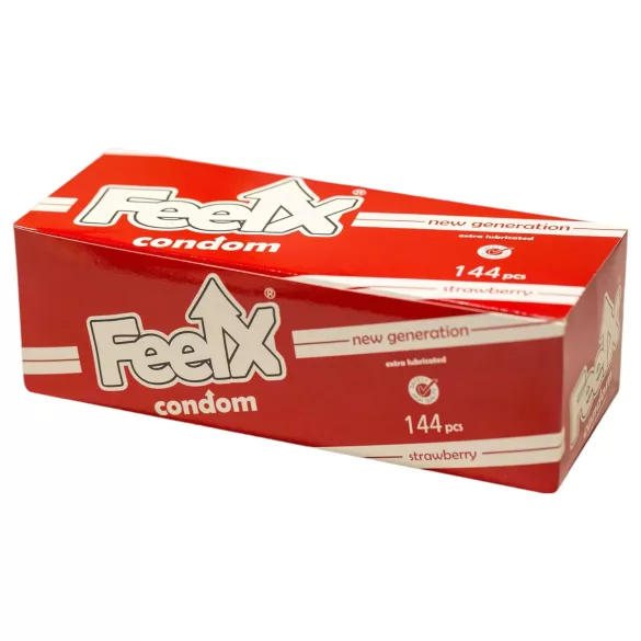 FeelX - kondom - jordbærsmag - 144 stk