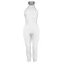 NO:XQSE - halsbånd catsuit - erotisk bodystocking - sort - M/L