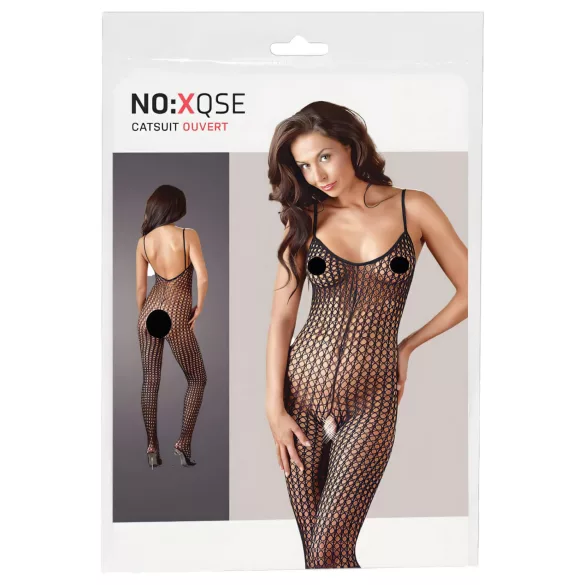 NO:XQSE - sort net catsuit (sort) - XL/XXL