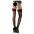Cottelli - Selvsiddende strømper - Blonde - Sort - 4/XL