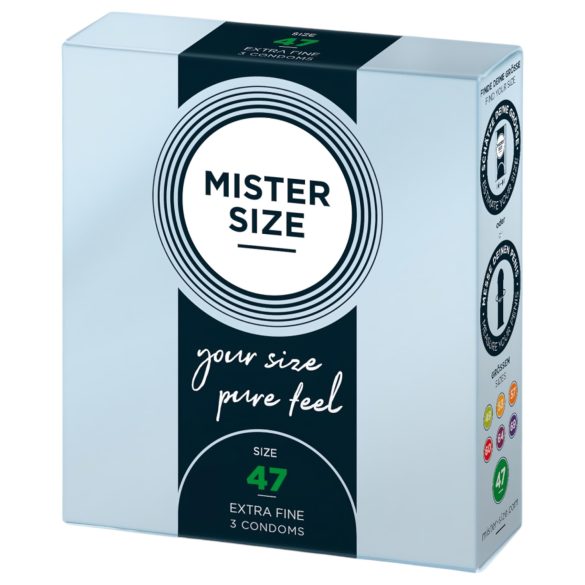 Mister Size tynd kondom - 47mm (3 stk)