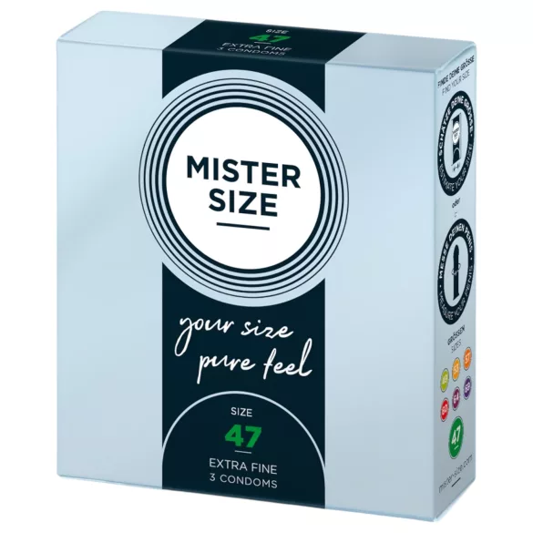Mister Size - kondom - tynd - 47mm - 3 stk