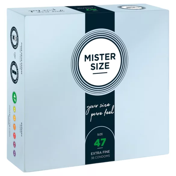 Mister Size - kondom - ekstra tynd - 47mm - 36 stk