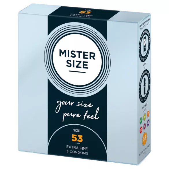 Mister Size - kondom - ekstra tynd - 53mm (3 stk)