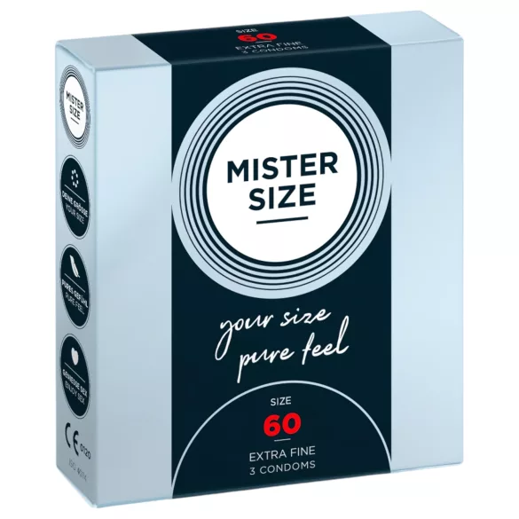 Mister Size - kondom - ekstra tynd - 60mm (3 stk)