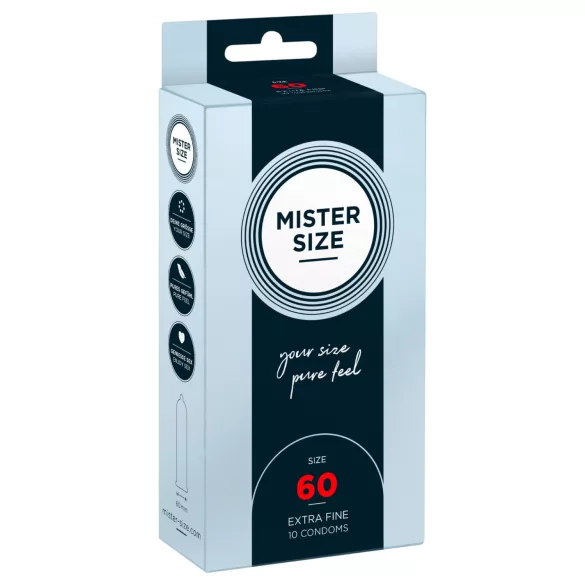 Mister Size - kondom - ekstra tynd - 60mm - 10 stk
