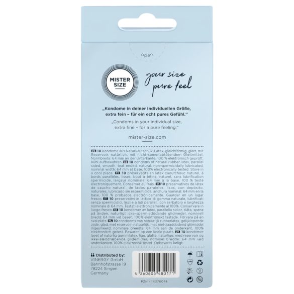 Mister Size tynde kondomer - 64mm (10 stk)