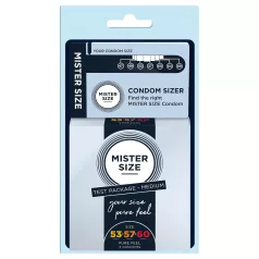 Mister Size - kondom testpakke med penis måler - 3 stk