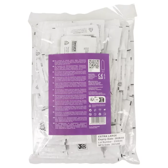 Secura Aubergine - ekstra stor kondom - 60mm - 100 stk