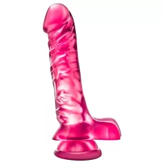 B Yours Basic 8 - dildo med pung - 23cm - pink