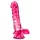 B Yours Basic 8 - dildo med pung - 23cm - pink