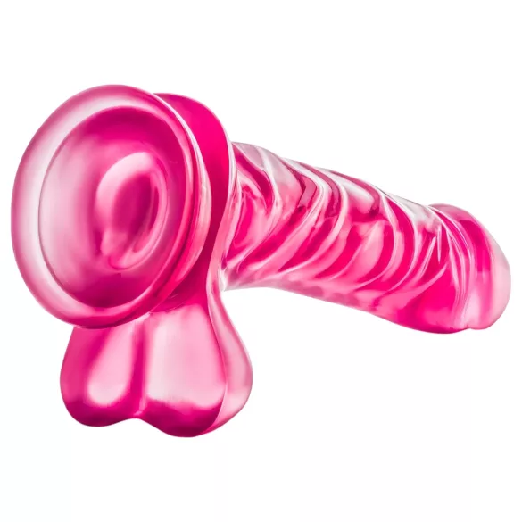 B Yours Basic 8 - dildo med pung - 23cm - pink