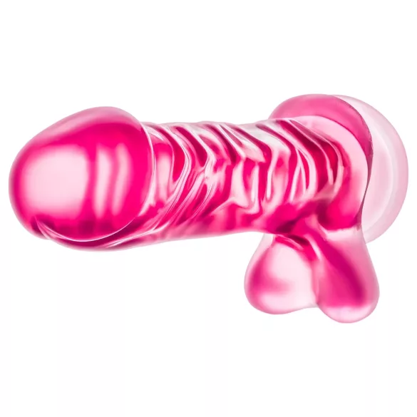 B Yours Basic 8 - dildo med pung - 23cm - pink