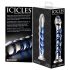 Icicles Nr. 5 - spiralglas dildo (gennemsigtig-blå)