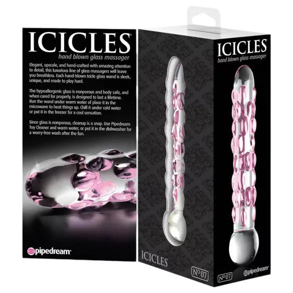 Icicles No. 7 - glasdildo - med perler
