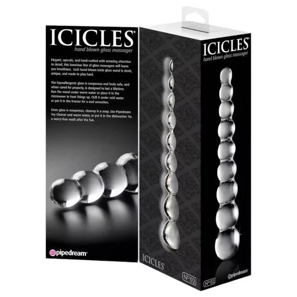 Icicles No. 2 - glasmasturbator - kugleformet - gennemsigtig
