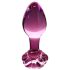 Icicles No. 48 - Blomstrede glas anal plug (pink)