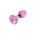 Icicles No. 48 - Blomstrede glas anal plug (pink)