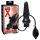 LATEX - oppustelig stor anal plug (sort)
