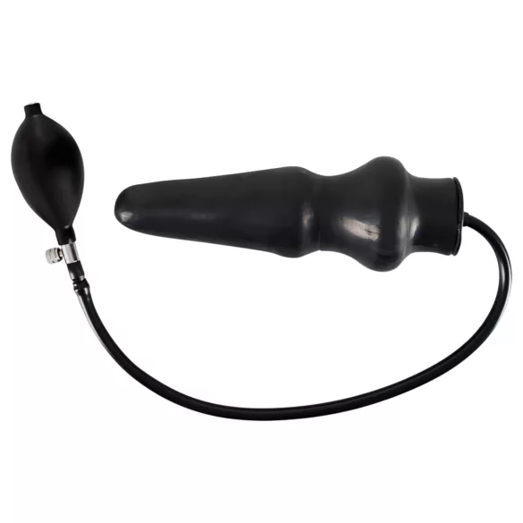 Late X oppustelig stor anal plug (sort)