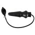 LATEX - oppustelig stor anal plug (sort)