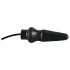 LATEX - oppustelig stor anal plug (sort)