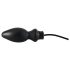 LATEX - oppustelig stor anal plug (sort)