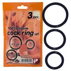 You2Toys - penisring sæt 3 stk - silikone sort