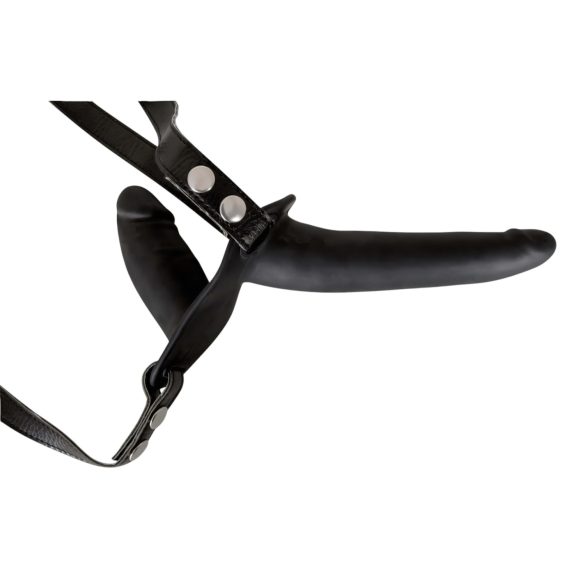 You2Toys - strap-on dildo med dobbelt silikondildo - sort