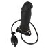 You2Toys - Oppustelig Strap-On - hul silikone dildo (sort)