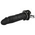 You2Toys - Oppustelig Strap-On - hul silikone dildo (sort)