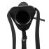 You2Toys - Oppustelig Strap-On - hul silikone dildo (sort)