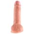 King Cock 7 hertegris dildo (18 cm) - naturlig
