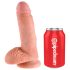King Cock 7 hertegris dildo (18 cm) - naturlig
