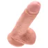 King Cock - dildo med nosser - 18 cm - natur