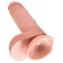 King Cock - dildo med nosser - 18 cm - natur