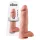 King Cock - dildo med testikler - 30 cm - natur