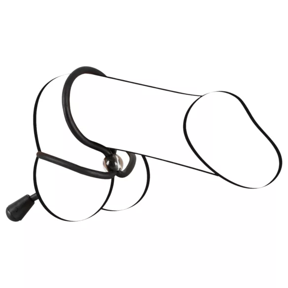 Bad Kitty - silikone penis- og kuglering - sort