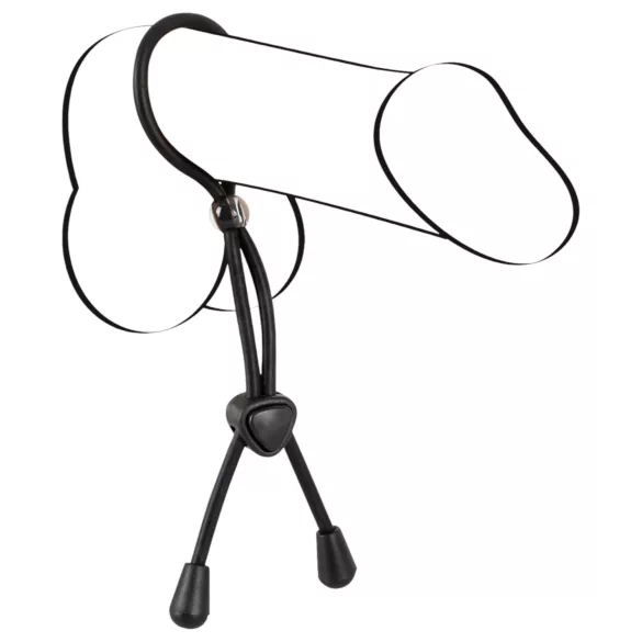 Bad Kitty - silikone penis- og kuglering - sort