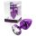 DIOGOL Anni - lilla anal plug med hvid sten (2,5 cm)