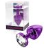 DIOGOL Anni - lilla anal plug med hvid sten (2,5 cm)