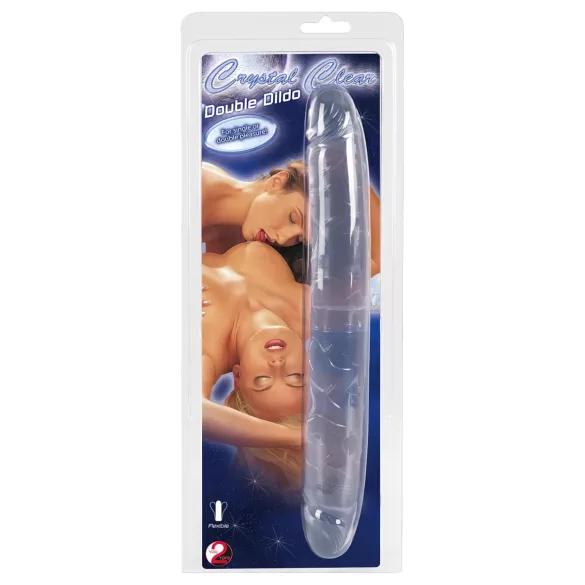 Krystal - dobbelt dildo - glas - 34cm
