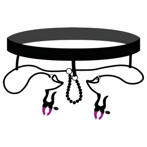 Bad Kitty - Intim klemme med trusser - lilla-sort (S-L)