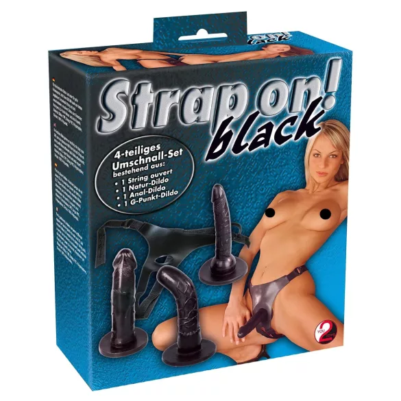 You2Toys - Strap-on dildo sæt - sort