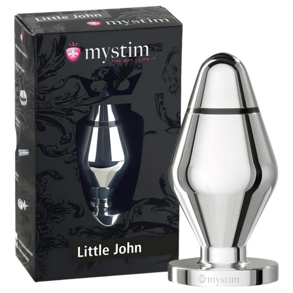 Mystim Lille John - lille elektro anal plug (sølv)