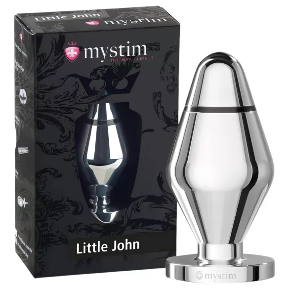 mystim Little John - lille elektro-analplug (sølv)