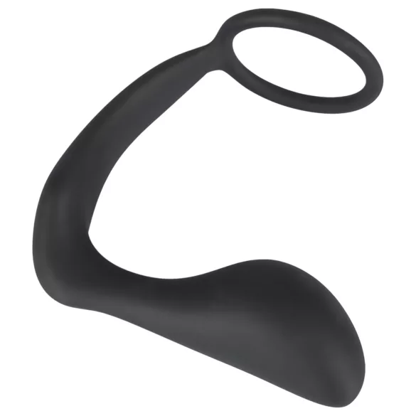 Black Velvets - analplug med penisring - sort