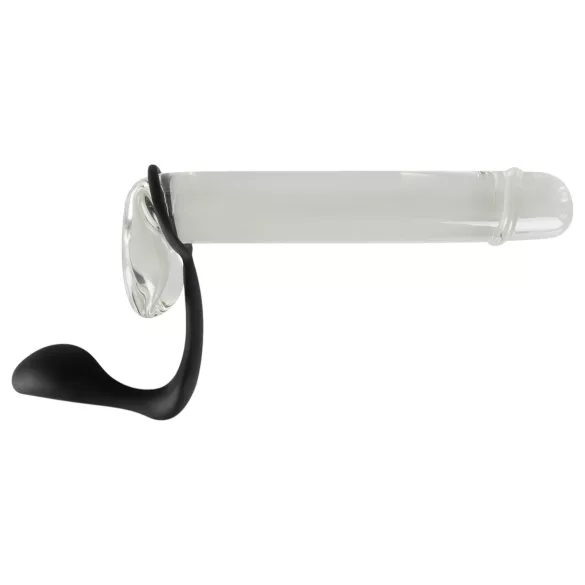 Black Velvets - analplug med penisring - sort