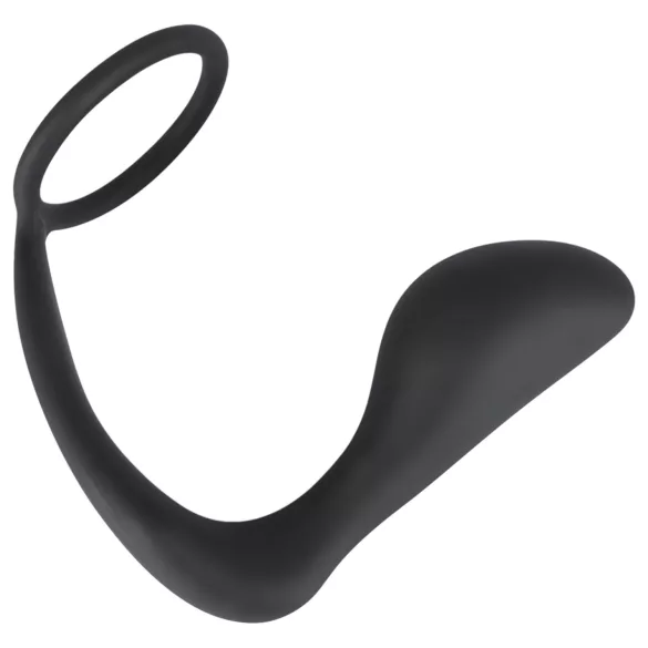 Black Velvets - analplug med penisring - sort