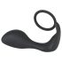 Sort Velvet - anal plug med penisring (sort)